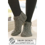 Leaf Ankle Socks by DROPS Design - Strumpor Stickmönster strl. 35/37 - 41/43
