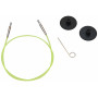 KnitPro tråd/kabel för utbytbara rundstickor 35cm (blir 60cm inkl. stickor) Grön