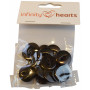 Infinity Hearts knapp akryl svart 19 mm - 20 st