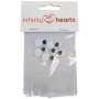 Infinity Hearts Rörliga ögon till att limma fast 10mm - 5 par 