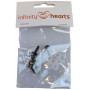 Infinity Hearts Säkerhetsögon / Amigurumi ögon Klar 10mm - 5 st 