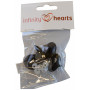 Infinity Hearts Säkerhetsögon / Amigurumiögon Svart 27mm - 5 st