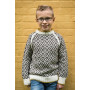 Mayflower Mönstersweater med kontrastkant - Tröja Stick-mönster strl. 4 år - 12 år