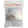 Infinity Hearts Säkerhetsögon / Amigurumi ögon Svart 8-14mm - 20 par 