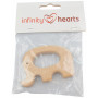 Infinity Hearts Träring Elefant 70 x 47 mm - 1 st. 