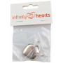 Infinity Hearts Hängselclips Metall Hjärta - 1 st. 