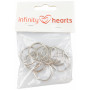 Infinity Hearts Nyckelring Silverfärgad 22mm - 10 st. 