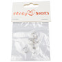 Infinity Hearts Nyckelring Silverfärgad 10mm - 10 st. 