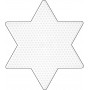 Hama Midi Pärlplatta Stjärna Stor Vit 16,5x14,5cm - 1 st.
