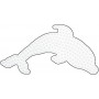 Hama Midi Pärlplatta Delfin Vit 15,5x7,5cm - 1 st.