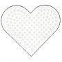 Hama Midi Beadboard Heart Small White 9x7.5cm - 1 st.