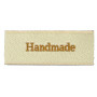 Label Handmade Sandfärgad