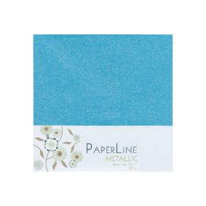 Paper Line Metallic Kuvert/Konvolut Ljusblå 15x15cm 120g - 10 st