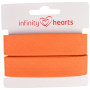 Infinity Hearts Kantband/Snedslå Bomull 40/20mm 66 Orange - 5m