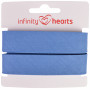 Infinity Hearts Kantband/Snedslå Bomull 40/20mm 10 Jeansblå - 5m