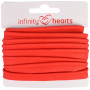 Infinity Hearts Passpoalband Bomull 11mm 04 Röd - 5m