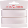 Infinity Hearts Kantband/Snedslå Viskos Satin 40/20mm 1002 Vit- 5m