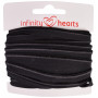 Infinity Hearts Passpoalband Stretch 10mm 030 Svart - 5m