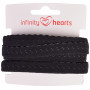 Infinity Hearts Vikresår Spets 22/11mm 030 Svart - 5m