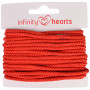 Infinity Hearts Anoraksnöre Polyester 3mm 05 Röd - 5m