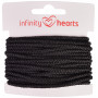 Infinity Hearts Anoraksnöre Polyester 3mm 10 Svart - 5m