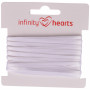 Infinity Hearts Satinband Dubbelsidig 3mm 029 Vit - 5m