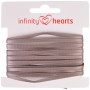 Infinity Hearts Satinband Dubbelsidig 3mm 017 Grå - 5m