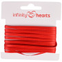 Infinity Hearts Satinband Dubbelsidig 3mm 250 Röd - 5m