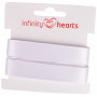 Infinity Hearts Satinband Dubbelsidig 15mm 029 Vit - 5m