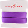 Infinity Hearts Satinband Dubbelsidig 15mm 465 Lila - 5m