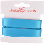 Infinity Hearts Satinband Dubbelsidig 15mm 325 Turkos - 5m