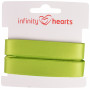 Infinity Hearts Satinband Dubbelsidig 15mm 551 Grön - 5m