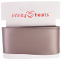 Infinity Hearts Satinband Dubbelsidig 38mm 017 Grå - 5m