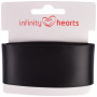 Infinity Hearts Satinband Dubbelsidig 38mm 030 Svart - 5m