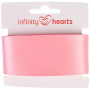 Infinity Hearts Satinband Dubbelsidig 38mm 150 Rosa - 5m