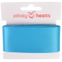 Infinity Hearts Satinband Dubbelsidig 38mm 325 Turkos - 5m