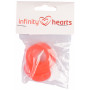 Infinity Hearts Napphållare Adapter Röd 5x3cm - 5 st