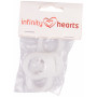 Infinity Hearts Napphållare Adapter Vit 5x3cm - 5 st