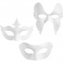 Masker, vit, H: 10-20 cm, B: 18-20 cm, 3x4 st./ 1 förp.