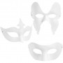 Masker, vit, H: 10-20 cm, B: 18-20 cm, 4 st./ 3 förp.