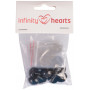 Infinity Hearts Säkerhetsögon / Amigurumiögon Svart 16mm - 5 par