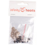 Infinity Hearts Säkerhetsögon / amigurumiögon Guld 8mm - 5 par