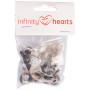  Infinity Hearts Säkerhetsögon/Amigurumi ögon Guld 16mm - 5 par - Andra sortering