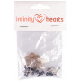 Infinity Hearts Säkerhetsögon / amigurumiögon Klar 8mm - 5 par