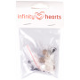 Infinity Hearts Säkerhetsögon / Amigurumiögon Klar 10mm - 5 par