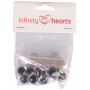 Infinity Hearts Säkerhetsögon / Amigurumiögon Klar 18mm - 5 par
