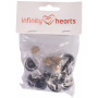 Infinity Hearts Säkerhetsögon / Amigurumiögon Klar 25mm - 5 par