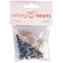 Infinity Hearts Säkerhetsögon/Amigurumiögon Blå 12mm - 5 par
