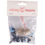 Infinity Hearts Säkerhetsögon/Amigurumiögon Blå 18mm - 5 par