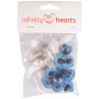 Infinity Hearts Säkerhetsögon/Amigurumiögon Blå 20mm - 5 par